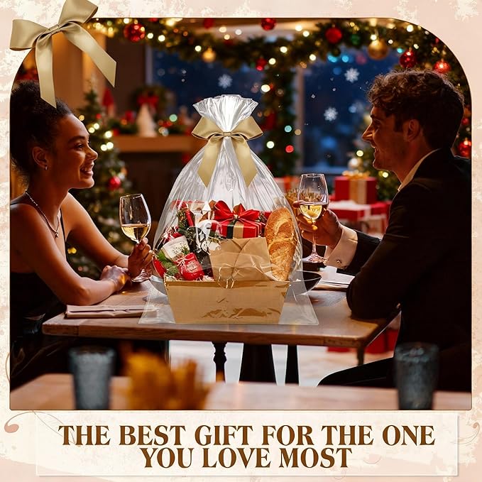 Wonderjune 20 Pcs Valentines Day Gift Baskets Empty To Fill Baskets For Gifts Empty With Gift Bag Bow Valentines Gifts Storage Basket Bulk for Wedding Party Wrapping(Yellow)