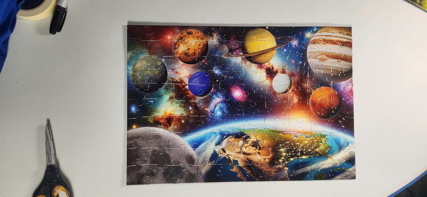 Eyewitness Discovery Puzzle Solar System, 100 Piece Jigsaw for Kids, Educational Learning Toy for Boys & Girls, Children Ages 5+