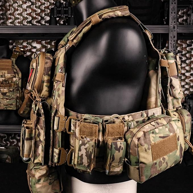 YAKEDA Tactical Outdoor Training Vest - Molle Vest With Multi-Functional Pouches For Training, Hunting & Hiking