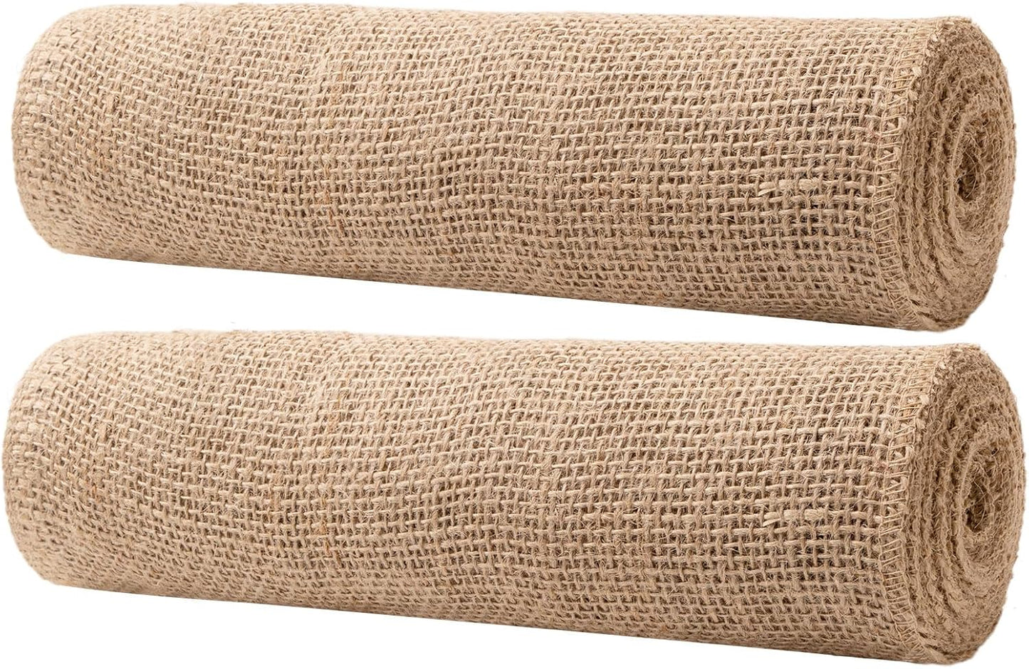 10 Inch Natural Burlap Fabric Roll - 10 Yards Jute Fabric Ribbon for DIY Gift Wrapping Craft Projects, Wedding, Christmas Home Decoration (25 cm, 10 in)
