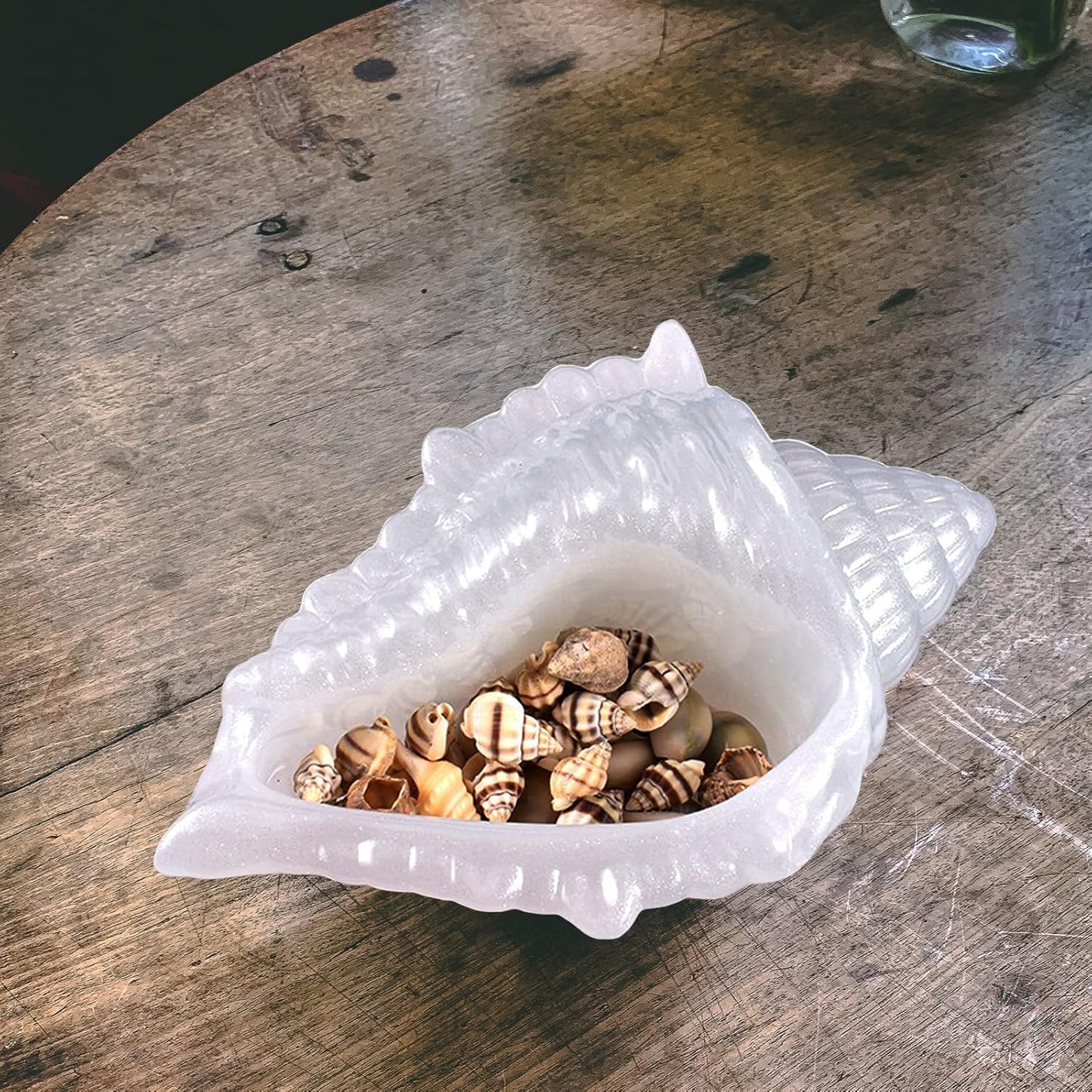 3PCS Conch Silicone Tray Resin Mold Unique Sea Snail Mould for Epoxy Resin Casting Jewelry Plate Candle Holder Trinket Storage Mold for DIY Art Crafts Supplies Home Decor