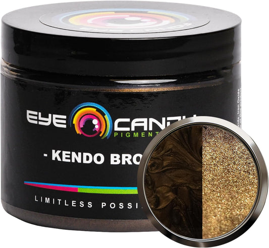 Eye Candy Pigments Premium Brown Mica Powder - Kendo Brown (50gr) - for Epoxy, Resin, Soap, Paint, Woodworking, Acrylic Pouring, Bath Bombs, Fishing Lures - DIY Arts and Crafts Additive