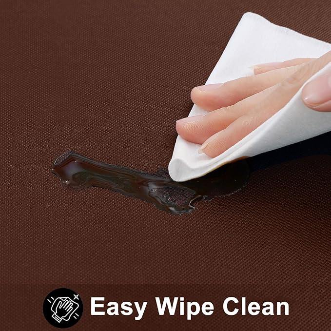 Smiry Rectangle Table Cloth 52x70 Inch, Waterproof Wipeable Vinyl Tablecloths Protector, Oil Spill Proof Plastic Table Cover for Dining, Picnic, Camping, Outdoor, Coffee