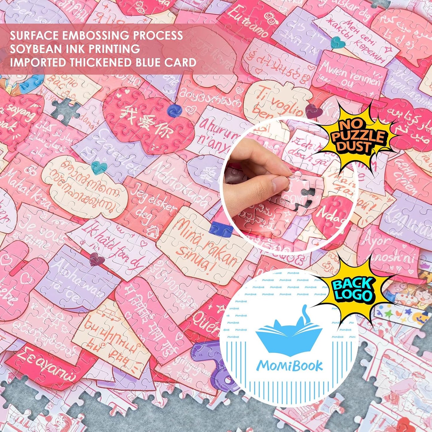 MOMIBOOK Puzzles for Adults 1000 Pieces Jigsaw Puzzles of This Little Thing Called Love, Painting Image Challenging Hard Impossible Hard Puzzle Unique Funny Christmas Valentine's Birthday Gifts