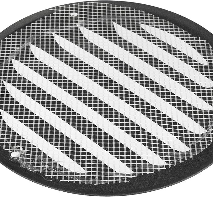 Repa Market 4'' Inch (Opening Dimensions) Anthracite Steel Vent Cover - Round Soffit Vent - Air Vent Louver - Built-in Screen Mesh - HVAC Ventilation Grille - 5.50" Inch (Outer Dimensions)