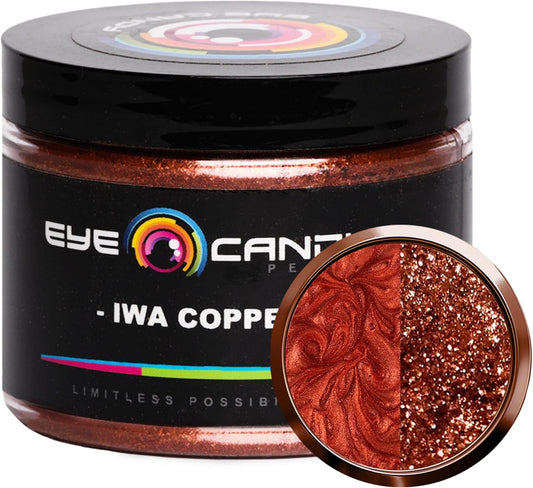Eye Candy Pigments Premium Copper Mica Powder - IWA Copper (50gr) - for Epoxy, Resin, Soap, Paint, Woodworking, Acrylic Pouring, Bath Bombs, Fishing Lures - DIY Arts and Crafts Additive