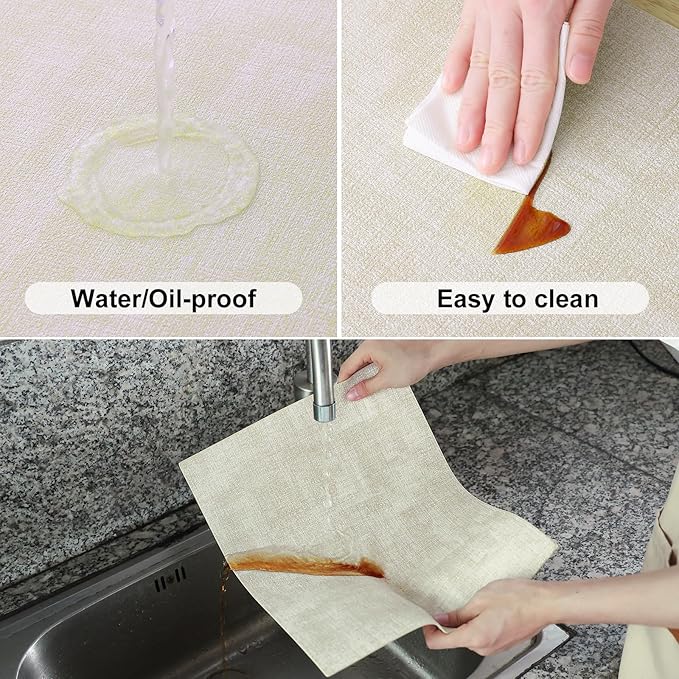 Homaxy Faux Leather Heat Resistant Placemats for Dining Table Set of 4, Waterproof Wipeable Washable PU Table Mats, Easy to Clean Anti-Slip Place Mats, 11.8" x 17", Beige