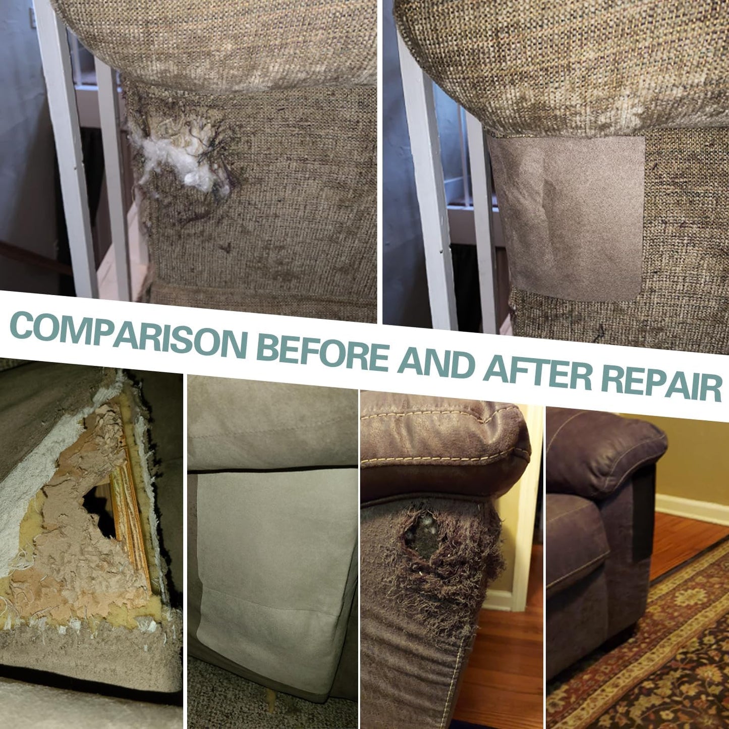 Velvet Repair Patch, Self-Adhesive Flannel Fabric Patch, Multi Colors, Microfiber Patch，Can be Used to Patch Sofas, Car Seats, Handbags, Jacket Holes and Tears (Greenish Grey)