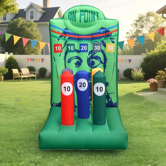 Inflatable Carnival Game with Built-in Blower, Portable Fun Toss Game for Backyard, Outdoor Carnival & Party