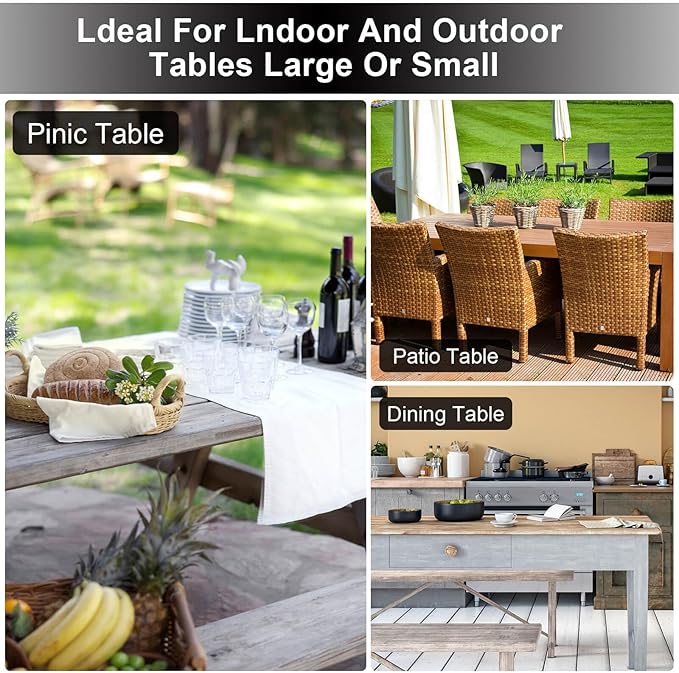 Hidden Strap Tablecloth Clips - Perfect for Picnic Tables and Thick Tables Indoor and Outdoor, Keep Your Tablecloth Secure with Our Invisible Table Cloth Clips!