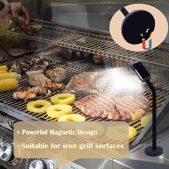 Rechargeable BBQ Grill Lights for Outdoor Grill, Magnetic Grill Lights for Outdoor Barbeque (BBQ Grilling Gifts)