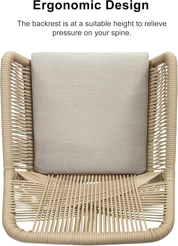 PURPLE LEAF 9 Pieces Outdoor Dining Set All-Weather PE Rattan Outdoor Patio Furniture Set with All Aluminum Frame Rectangular Table and Chairs Set for Lawn Garden Backyard Deck, Champagne