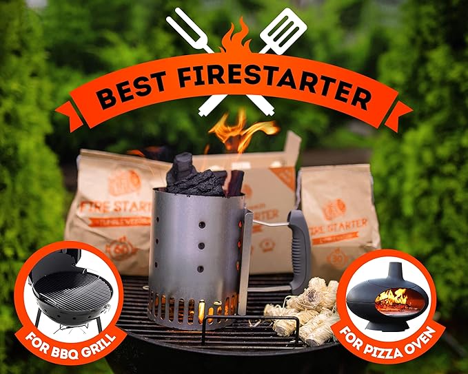 Zorestar Fire Starters XXL 200 pc - Firelighters for Indoor and Outdoor Use, Compatible with Solo Stove, Green Egg and Other Grills and BBQs - Box of 100% Waterproof Firestarters
