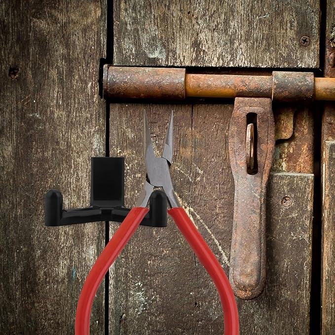 Shed Tool Storage Hooks Wall-Mounted Garden Shovel Hanging Rack Utility Hooks for Shed Side Panel Organizer Black