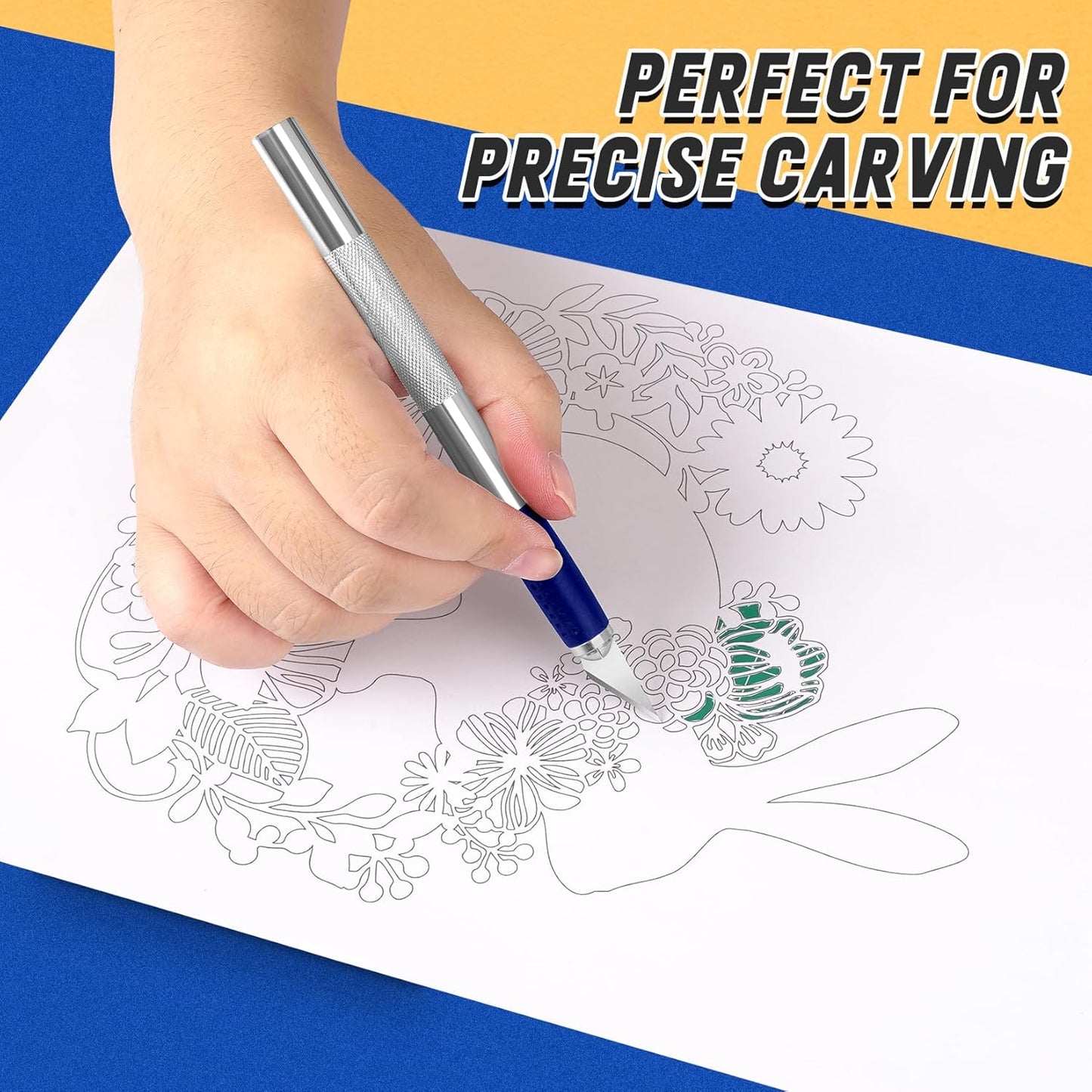 DIYSELF Exacto Knife, 22 Pack Exacto Knife Set with Exacto Blades, Craft Knife for Art, Stencil, Scrapbooking, and Modeling, Hobby Knife, Precision, Art Knives Kit, Pumpkin Carving Tools