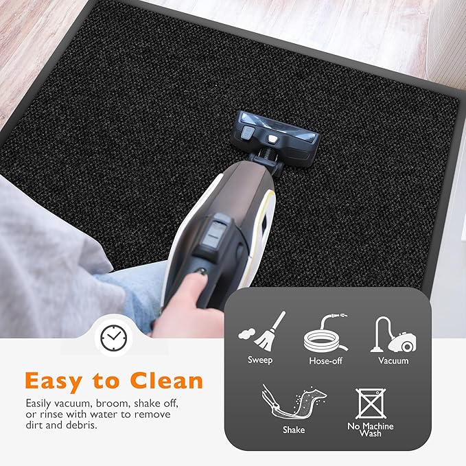 Custom Size Extra Large Front Door Mat, 2FT x 38FT Indoor Outdoor Entrance Commercial Floor Mat, Heavy Duty Dirt Trapper Doormat for Entryway Welcome Mat, Low Profile, Non-Slip, Waterproof
