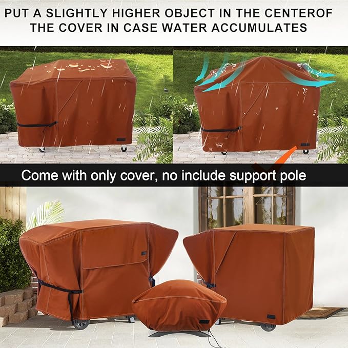 NettyPro Griddle Cover for Blackstone 28" Griddle with Single Shelf, Waterproof Heavy Duty 2 Burner Flat Top Gas Grill Cover 28 inch Cooking Station Camping, Brown