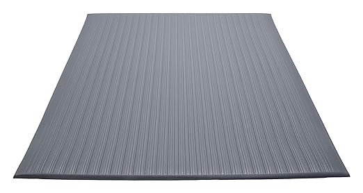 FANMATS 24046002GY Guardian Air Step Anti-Fatigue Floor Mat, Vinyl, Reduces Fatigue and Discomfort, 4" Width, 60"Length, Gray