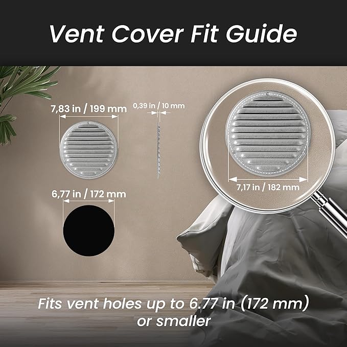 Repa Market 6 Inch (Opening Dimensions) Air Vent Covers/Galvanized Steel Return Air Grille/AC Vent Cover/Wall or Ceiling HVAC Registers Grilles & Vents for DIY & Home Improvement