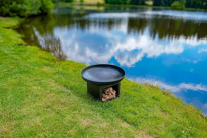 Fire Pit Bighorn 23" Outdoor Fire Bowl, Steel Firepit for Patio, Backyard & Garden (23" Bighorn)