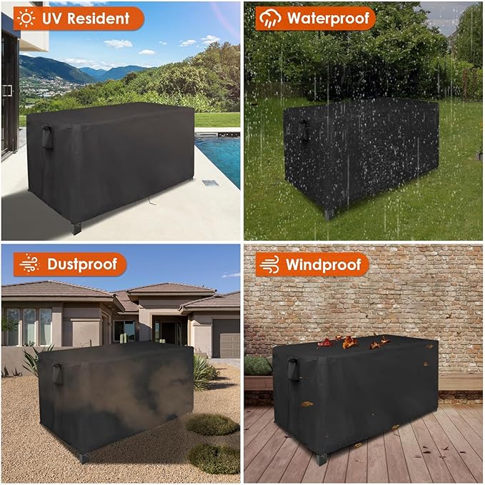 Patio Table Cover for Outdoor Tables, 74inch Heavy Duty Waterproof Table Cover for Buffet Table/Bar Tables/Prep Table/Grill Table/Cooler Cart/Dining Tables/Coffee Tables-74"L X 24"W X 45"H
