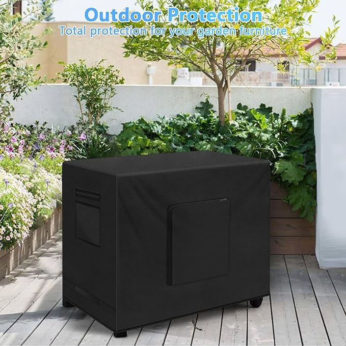 Outdoor Bar Cart Cover for 48 Inch BBQ Food Prep Table, Kovshuiwe Heavy Duty 600D Oxford Fabric Outdoor Dining Cart/BBQ/Worktable Metal Movable Table Waterproof Cover