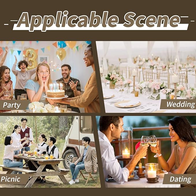 12 Pieces Adjustable Tablecloth Clips, Suitable for Tables 0.4 to 1.96 Inch Thick. Strong and Stable Grip to Prevent Tablecloth Slippage. Damage-Free Table Cloth Holder Clips, Easy to Install.