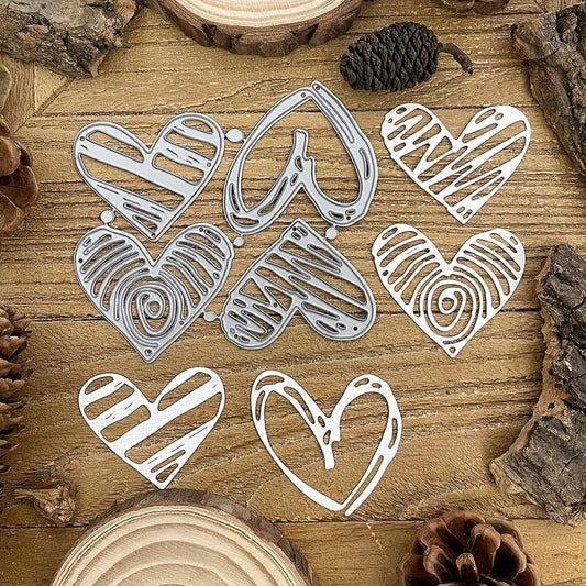 Lapoo Festivals Metal Cutting Die for Scrapbooking - Durable, Cut Stencils for DIY Scrapbook Photo Album Decorative Paper Card, Card Making Supplies, Embossing (3D Layered Heart-Shaped 3.5 x 3.3 in)