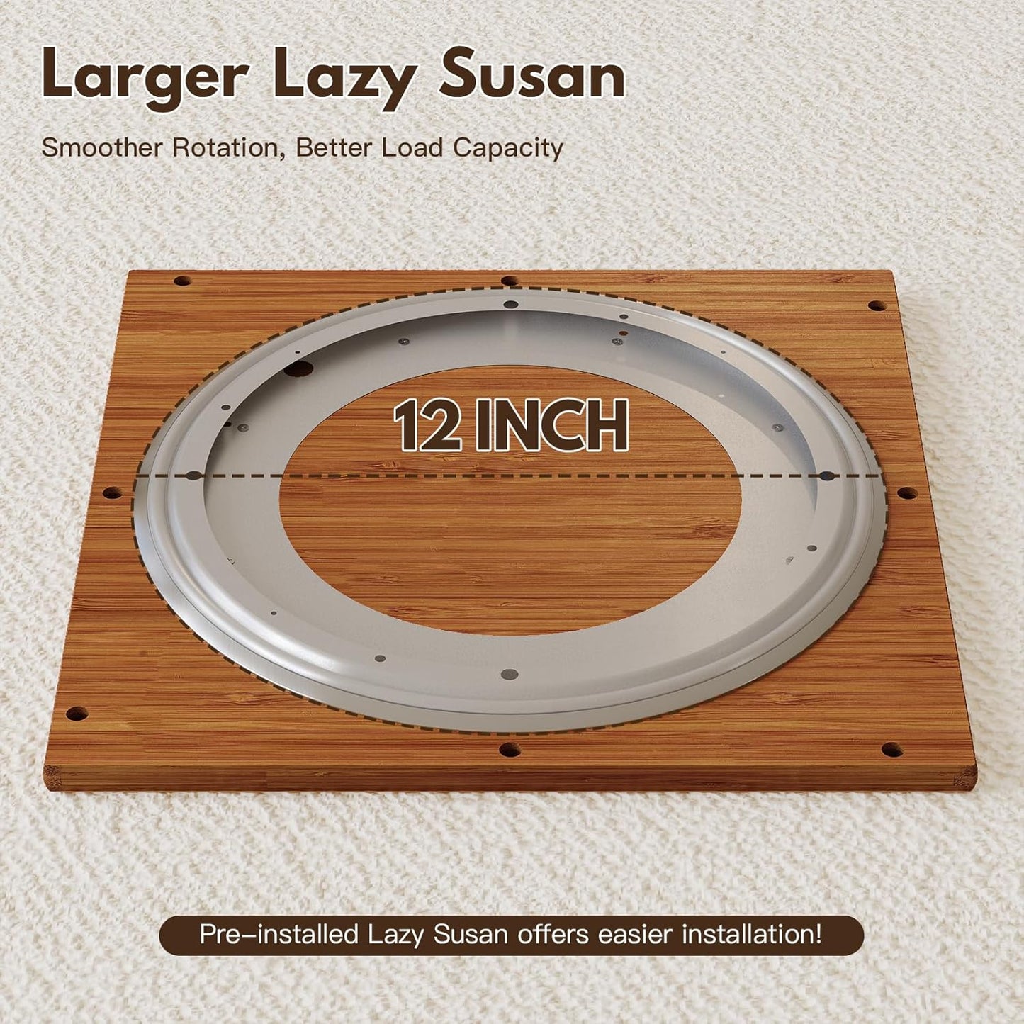 YOWOS Rotating Bookshelf Tower, 360° Spinning Bookcase Bamboo Floor Standing Storage Rack, Narrow Book Shelf Organizer for Kids & Adults, Small Space Bookshelf (Walnut, 2 Tier)