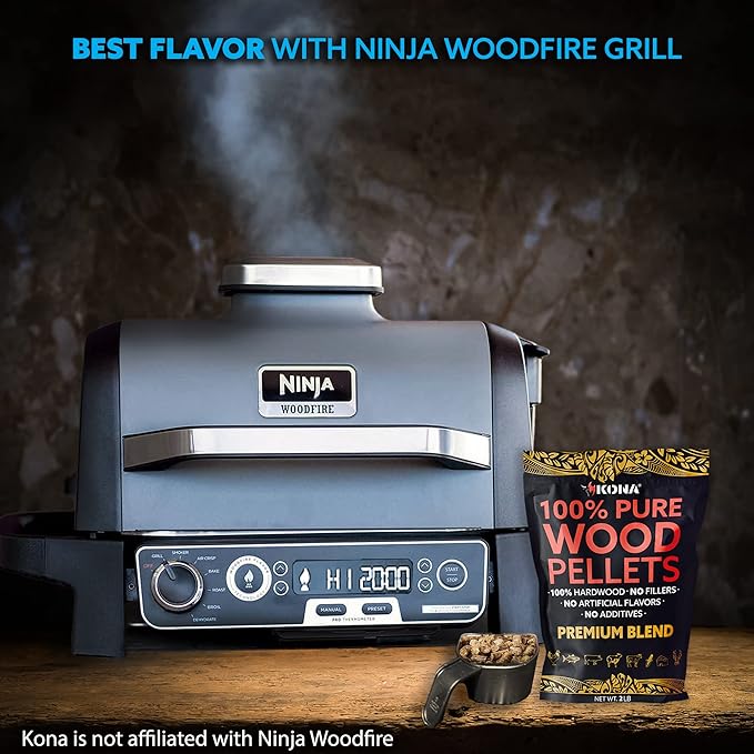 Kona Wood Pellets All Variety Pack, Intended for Ninja Woodfire Outdoor Grill, Wood Fire Oven & Smoker, 8, 1lb Resealable Bags