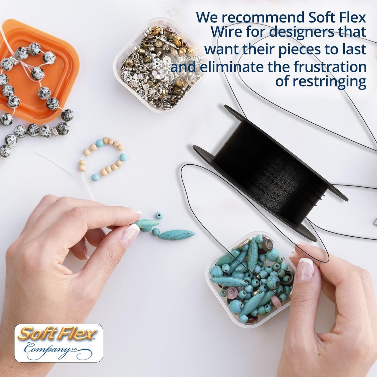 Soft Flex 49 Strand Beading Wire - Medium 0.19 Diameter - 100 Feet Nylon Design Wire