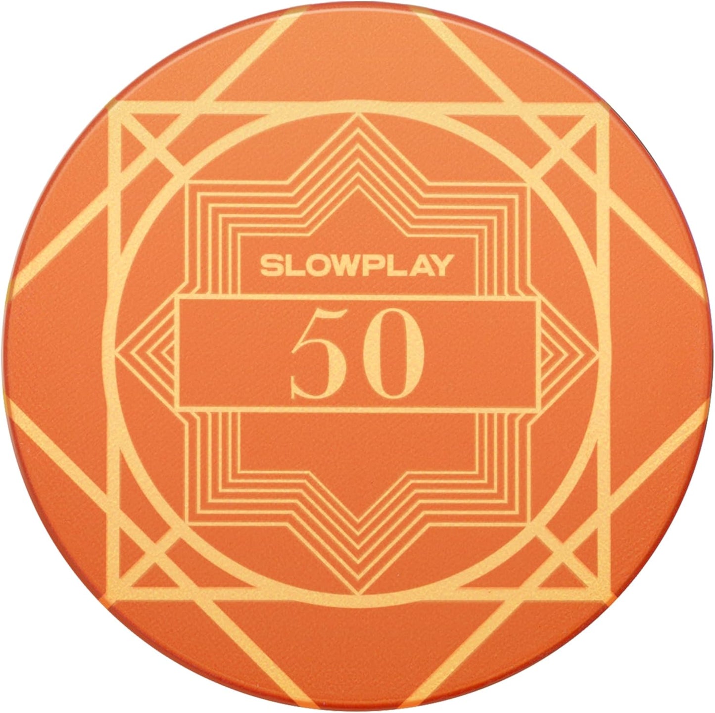 SLOWPLAY Nash Ceramic Poker Chips in Bulk, Casino Grade Ceramic 10-Gram Poker Chip for Texas Hold'em, 39mm Professional Chips Pack of 50 with Denomination of 50