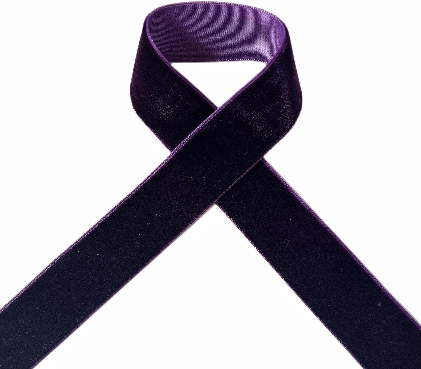 Vintage Purple Velvet Ribbon, 1 Inch X 25Yd