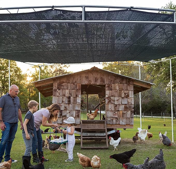 90% Shade Cloth for Garden -12 x 20 FT Durable Mesh Tarp with Grommets, Sunblock Net for Patio for Plants Greenhouse Outdoor Pergola Sun Shade Neting for Chicken Coop Cover