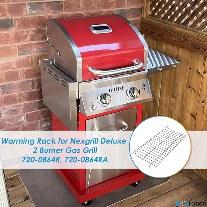 Warming Rack for Nexgrill Grill Parts 720-0864R 720-0864RA, Grill Top Rack for Nexgrill 720-0864R, Grill Warming Rack for Nexgrill Deluxe 2 Burner Replacement Parts