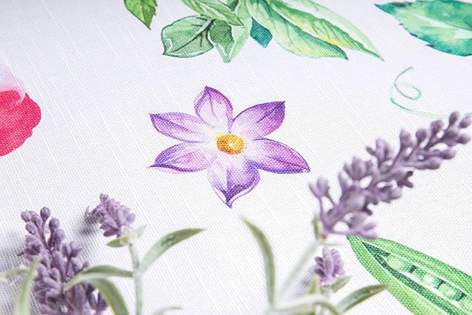 Maison d' Hermine Table Cloth Rectangle Table 100% Cotton 60 x 108 Inches Tablecloth Reusable Decorative Everyday Use for Dining Room, Farmhouse, Home, Party, Festive & Wedding Spring Summer - Giverny