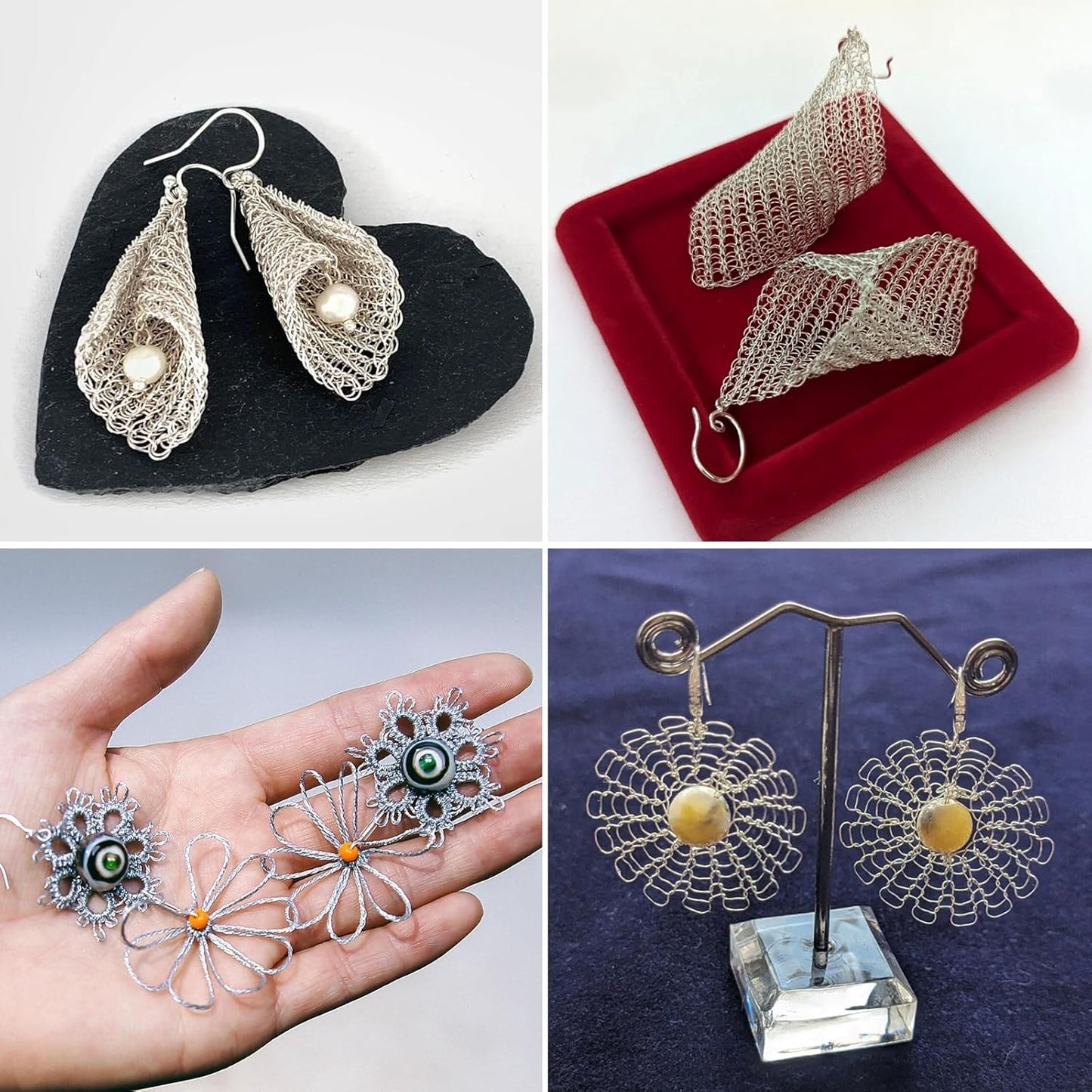 49FT Jewelry Wire 18 Gauge Tarnish-Resistant Copper Beading Wires Roll Bulk for DIY Crafts Jewelry Making, Silver Wire