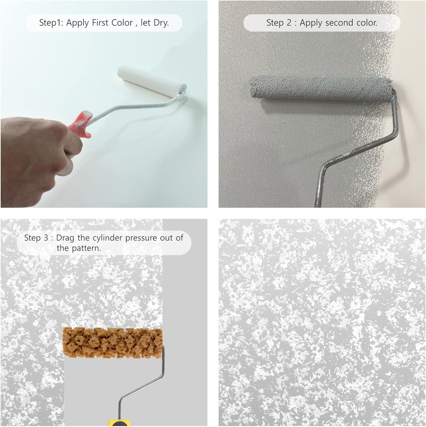 Hanroy Sponge Paint Roller Small 6" for Texture Painting Decorators Brush Tool, Fast and Easy Pattern Art Sponge Roller for Home Wall(M60)