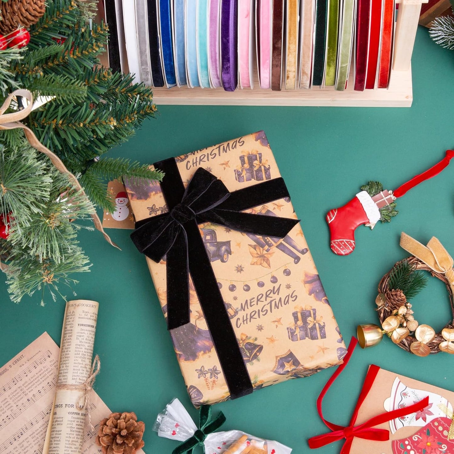 Vintage Purple Velvet Ribbon, 1 Inch X 25Yd