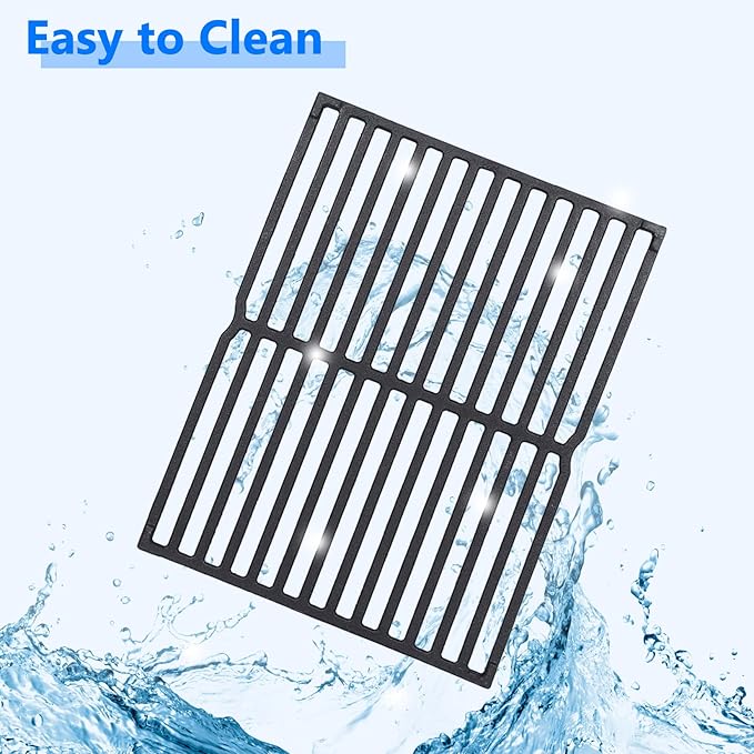 GasSaf 15" Grill Grate for Weber Genesis Silver A, 11x15 Grate for Spirit 200 E200 S200 S210 E210, Spirit 500 Grills, Cast Iron Replacement Parts for Weber 7522, 7521, 7523, 65904, 65905(Side Panel)