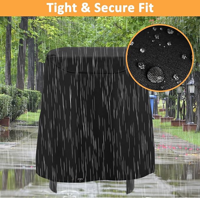 Grill Cover for Weber Lumin Electric Grill with Stand, Waterproof Cover for Weber Lumin/Compact with Stand Grill Accessories, Replacement for 7196 Cover, 600D Outdoor BBQ Cover