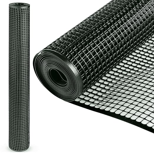 ZEBRO Plastic Hardware Mesh Screen & Fence Roll (2' x 25' Green) - Plastic Indoor or Outdoor Balcony, Patio & Porch Netting - Safety Barrier Plastic Fence to Protect Pets & Kids Around The Home