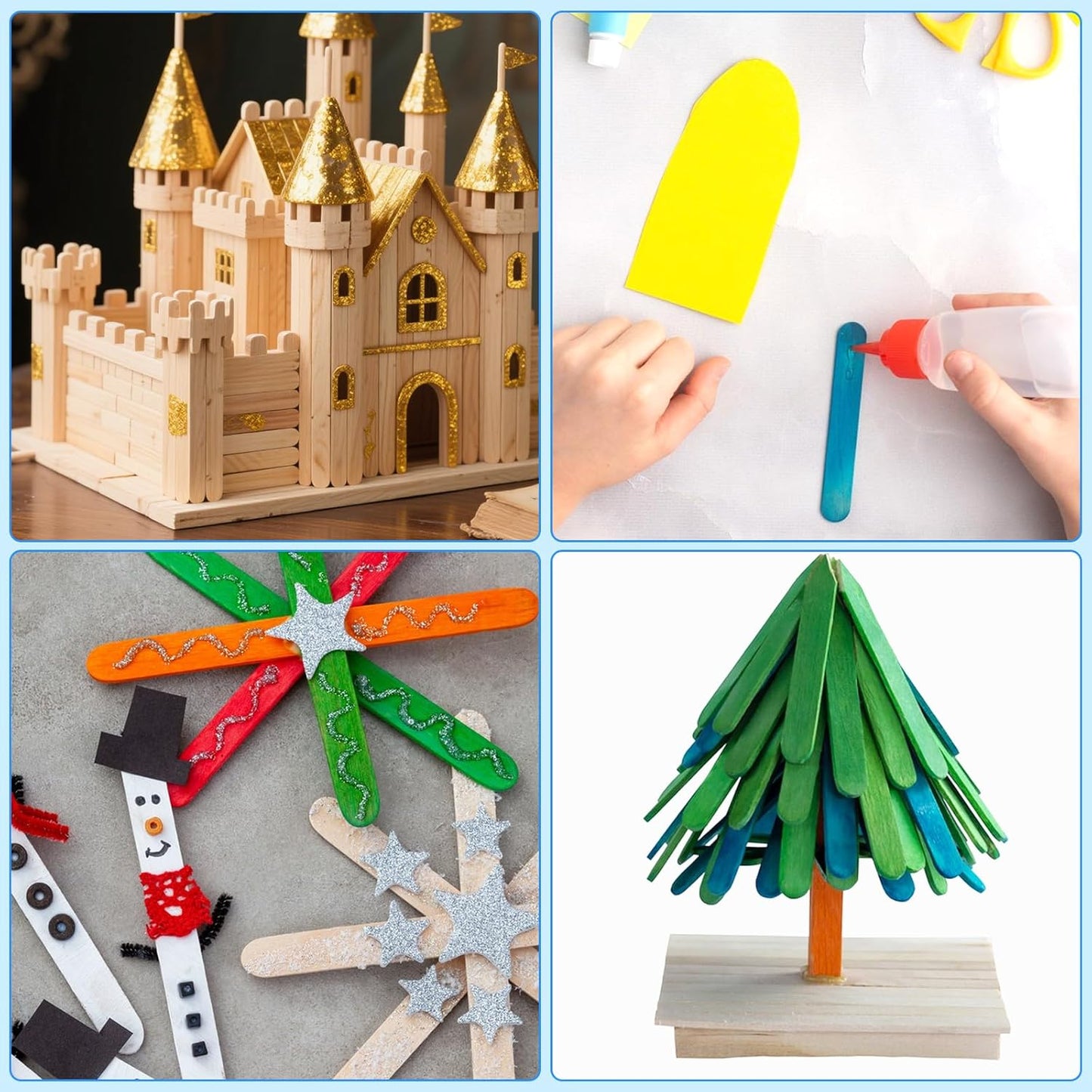 3000 Pcs Popsicle Sticks for Crafts 4.5 Inch Craft Sticks Bulk Ice Cream Sticks Natural Wood Popsicle Stick for food, or Waxing Sticks for Hair Removal and DIY Wood Crafts for Home Art Projects (3000)