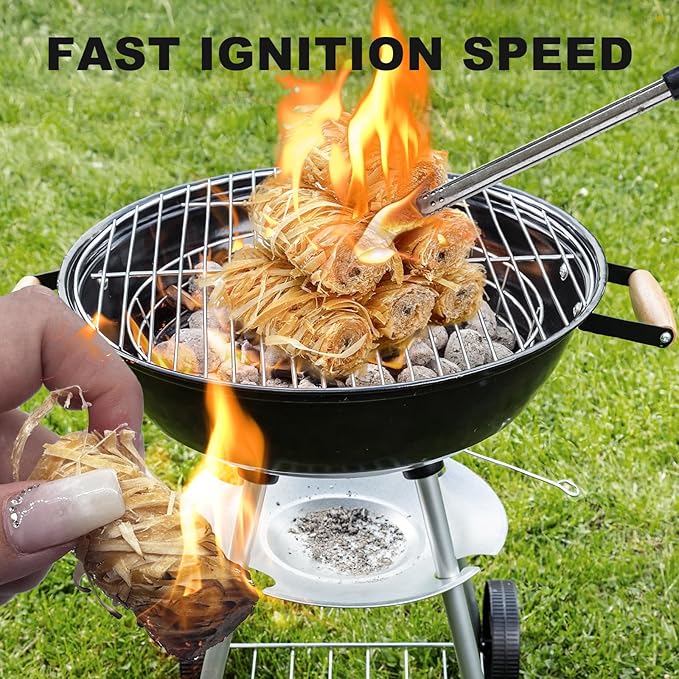 110 Pcs Fire Starter - Natural Fire Starters for Fireplace, Pellet Stove, BBQ, Pizza Oven, Fire Pit &Chimney, Fire Starters for Grill, Charcoal Starter