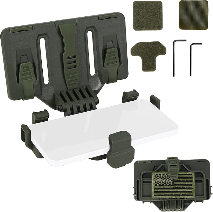 Tactical Phone Holder Available in Full Size Plate Carrier Phone Mount Adjust Nylon Molle Phones Holder for Tactical,Car,Office (Ranger Green)