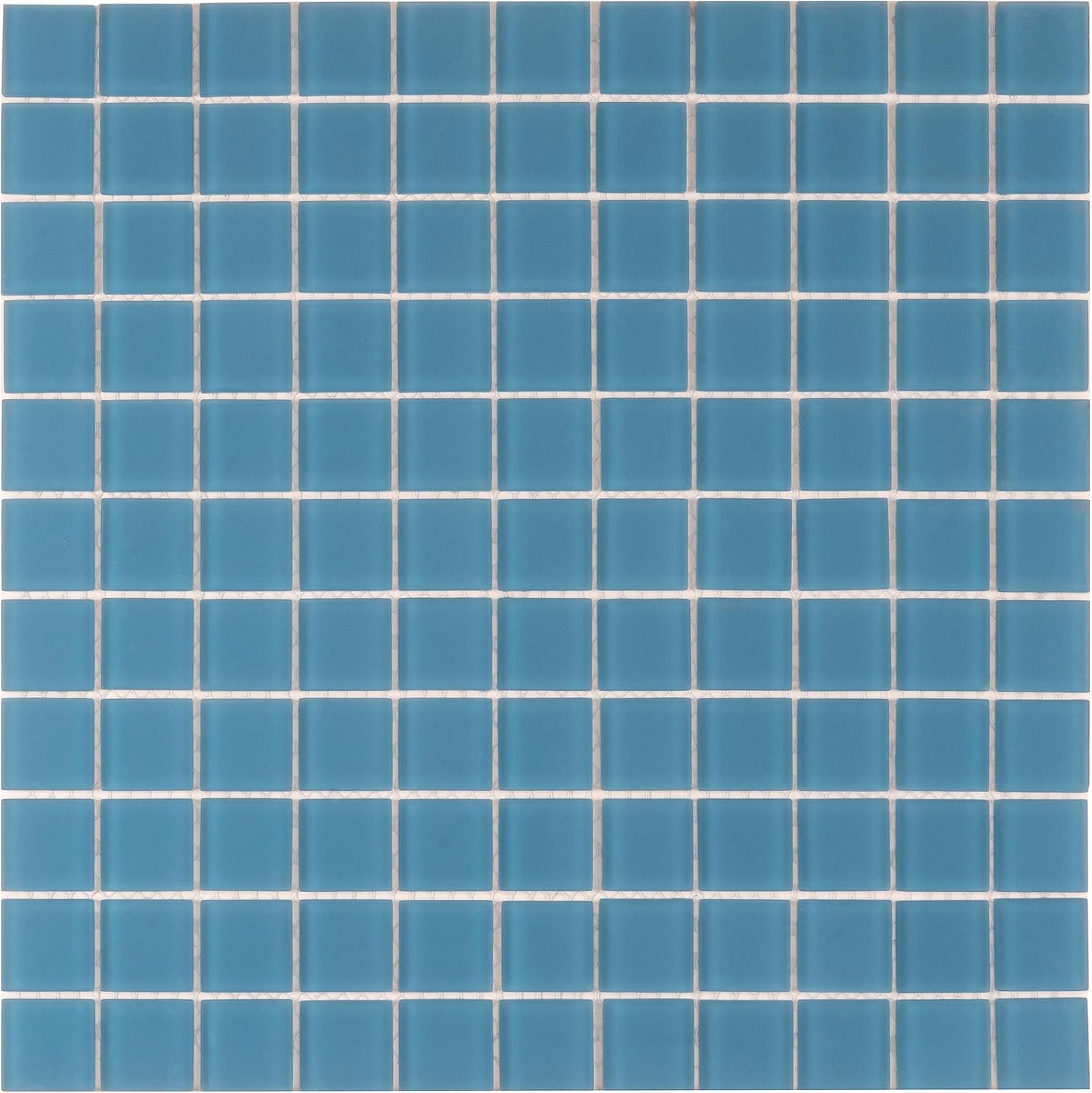 1"x1" Sky Blue Matte Finished Glass Mosaic Tile (Sample Swatch- 5"x4")