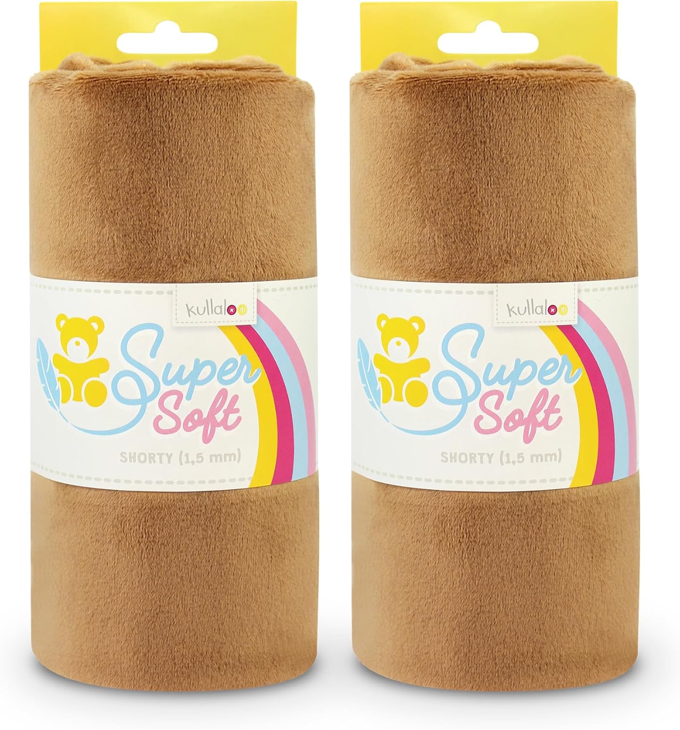 kullaloo Plush Fabric | Solid Brown Minky Fabric for Sewing (Pack of 2) | Super Soft Cuddle Material | 39.5x29.5 | Plushies, Baby Blankets, Pillows, Dog Beds, Cat Beds, Baby Accessories, Apparel