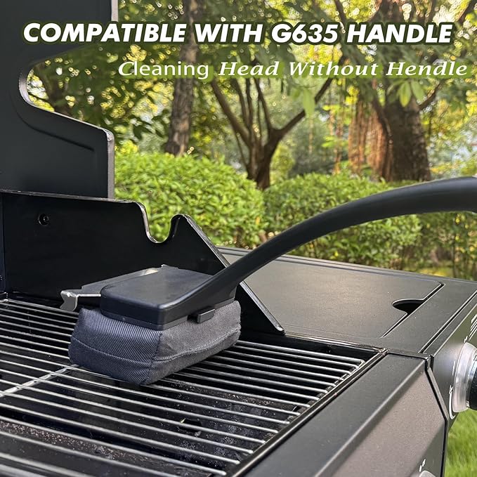 Grill Cleaning Heads - Bristle Free Grill Brush Replace Head for Outdoor Grilling Steam Cleaner Tool, Gifts for Men Dad BBQ Lovers - Black(G635)