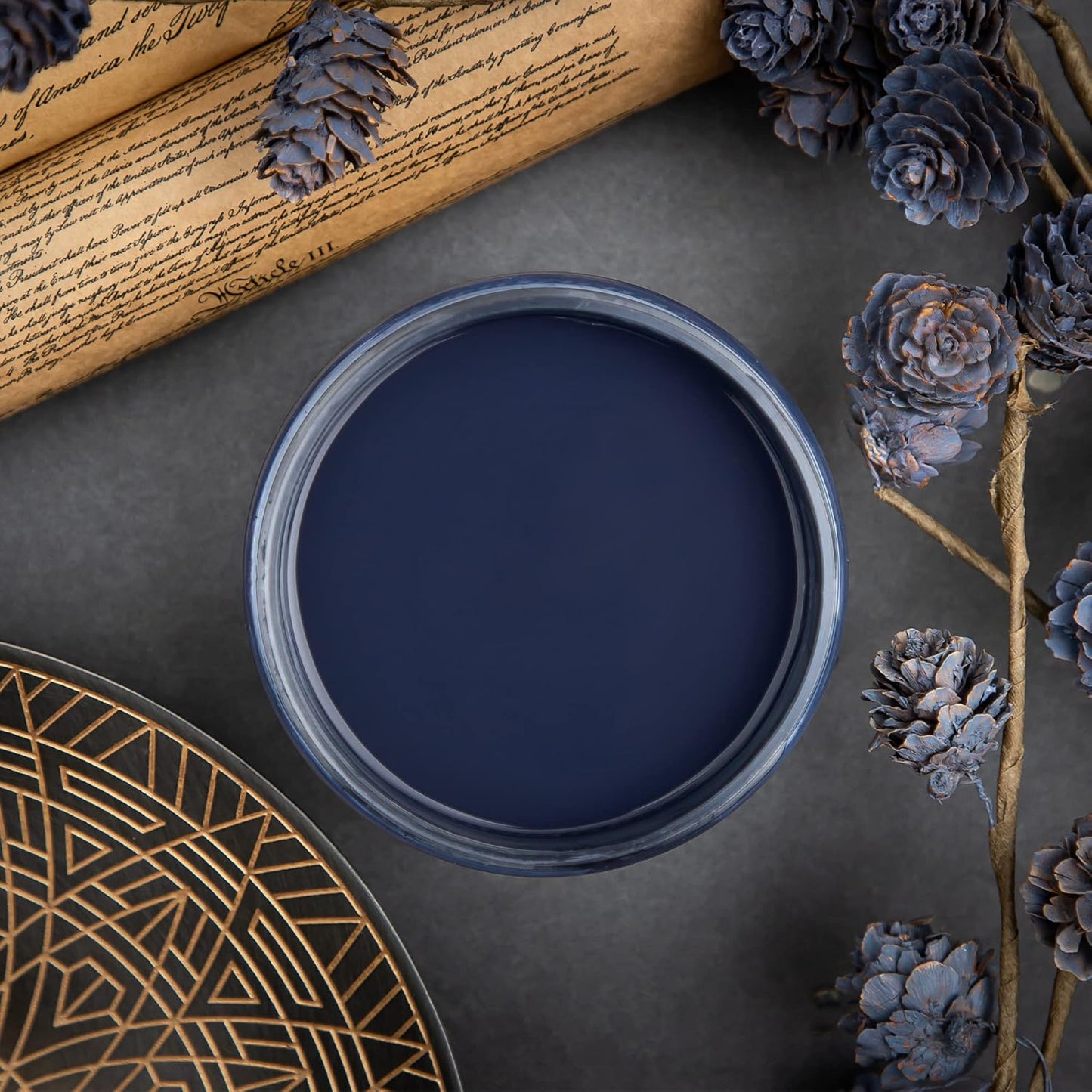 Dixie Belle Paint Company Chalk Finish Furniture Paint - In the Navy (1 Gallon - 128oz) - Matte Dark Navy Chic Chalk Mineral DIY Furniture Paint
