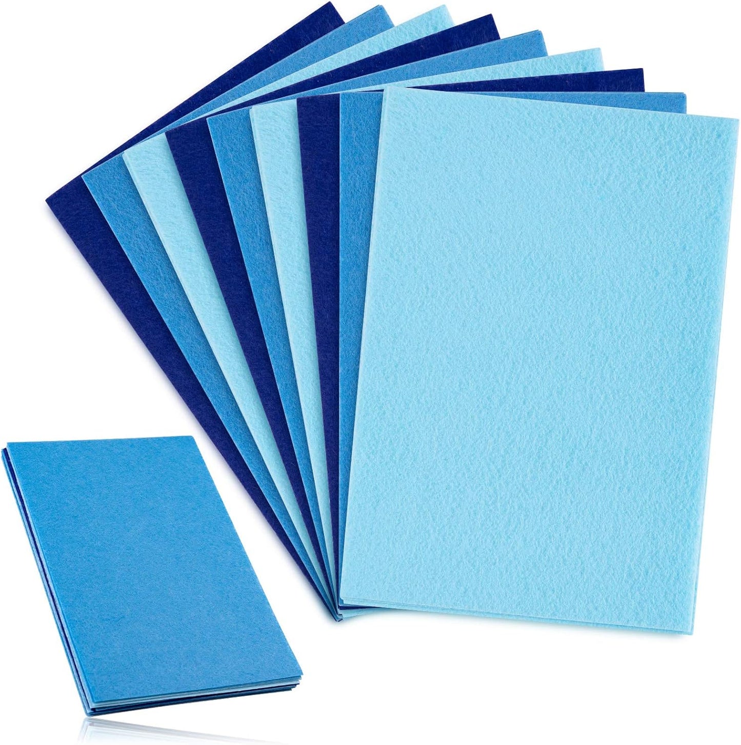 Whaline 18Pcs Felt Fabric Sheets Assorted Blue Craft Felt Pack for Winter Xmas DIY Craft Sewing Patchwork Art Projects, 3 Colors, 7.9 x 11.8 Inch